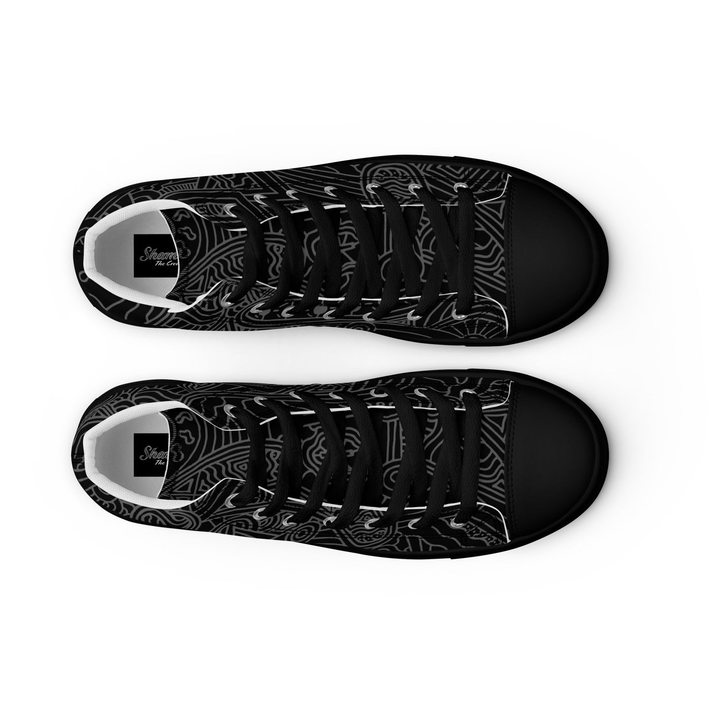 The Heart Men’s high top canvas shoes