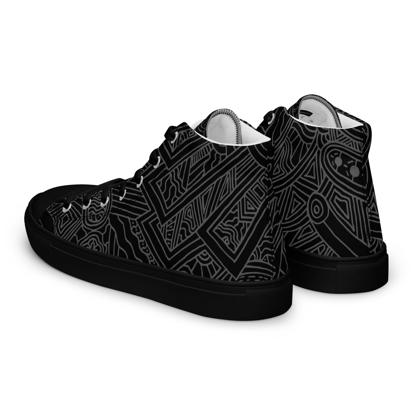 The Heart Men’s high top canvas shoes