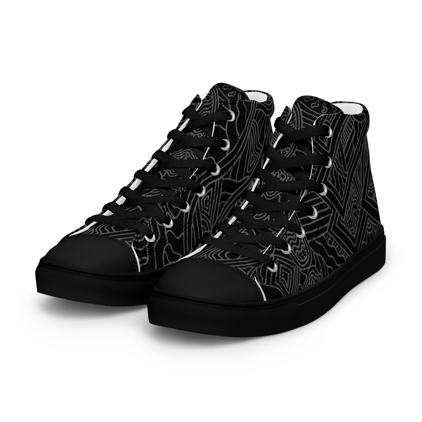 The Heart Men’s high top canvas shoes