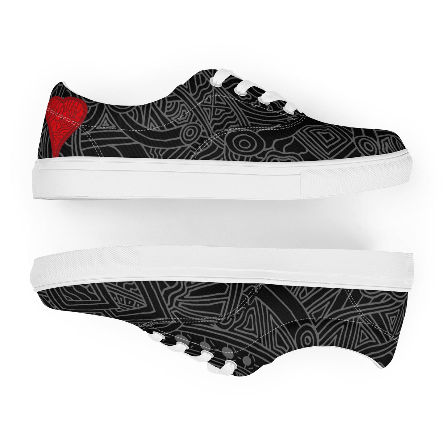 The Heart Men’s lace-up canvas shoes