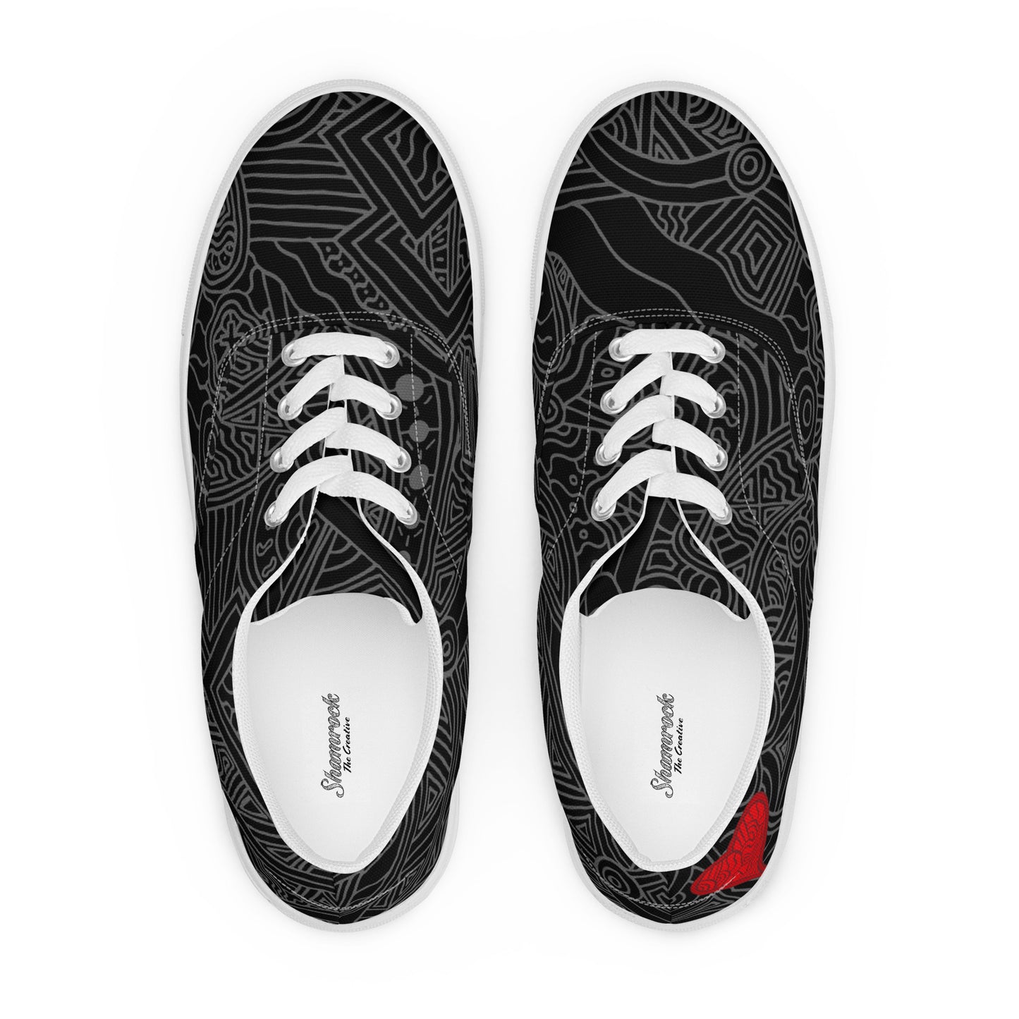 The Heart Men’s lace-up canvas shoes