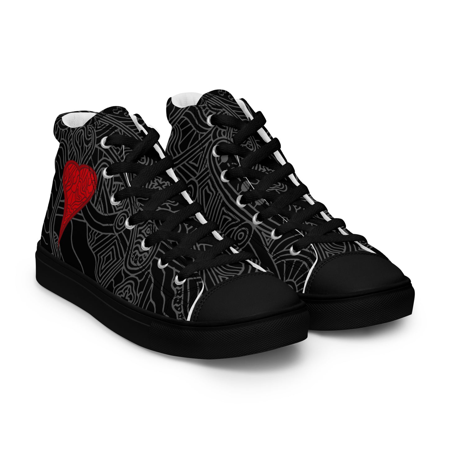 The Heart Women’s high top canvas shoes